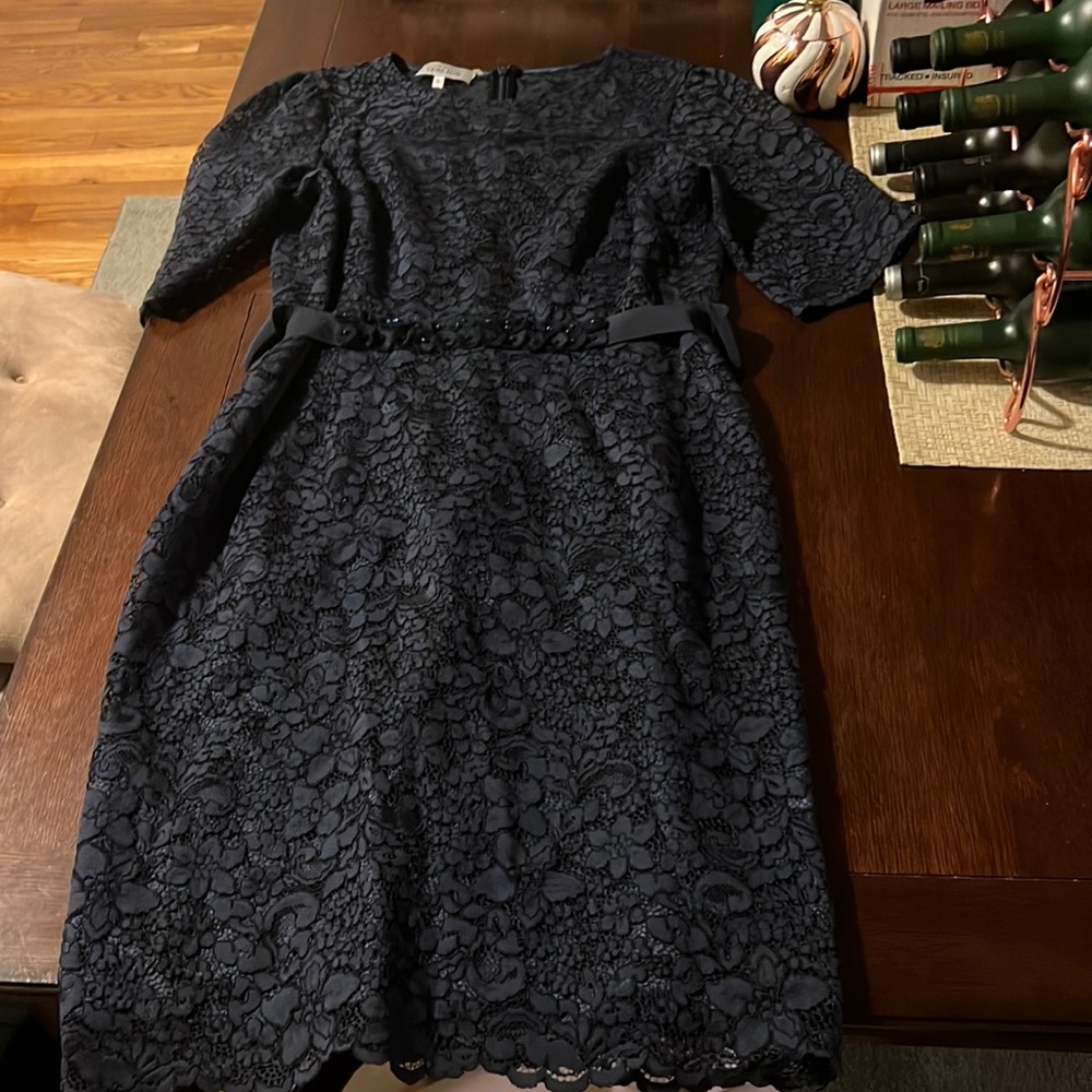 Beautiful Rickie Freeman navy blue gently worn dress size 14